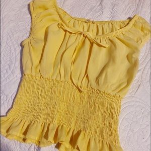 Yellow Milkmaid Top